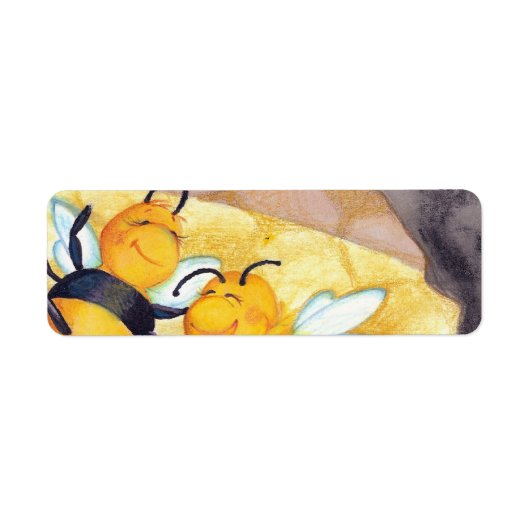 Étiquette Honey Bee Dance Adresse de retour (Devant)