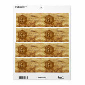 Étiquette HONEY BEE, OEUVRE DE CONSERVATION, Parchemin Brown (Feuille entière)