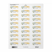 Étiquette Honey Bee Theme Return Address Labels (Feuille entière)