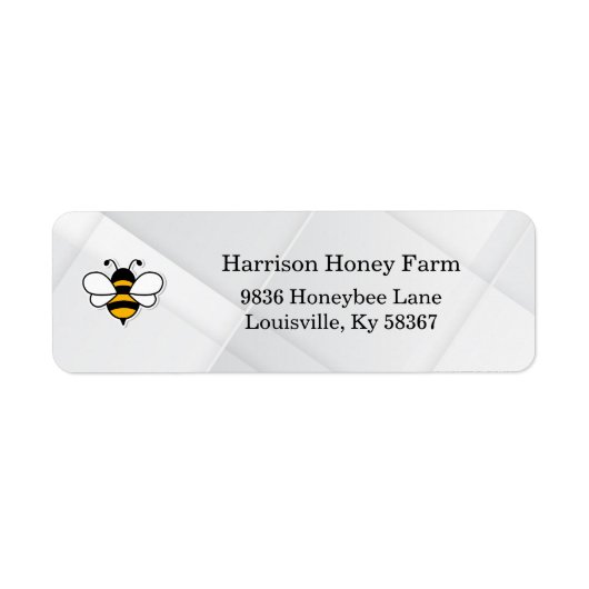 Étiquette Honey Business Return Address Label (Devant)