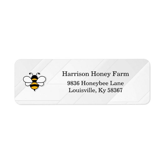 Étiquette Honey Business Return Address Label (Devant)