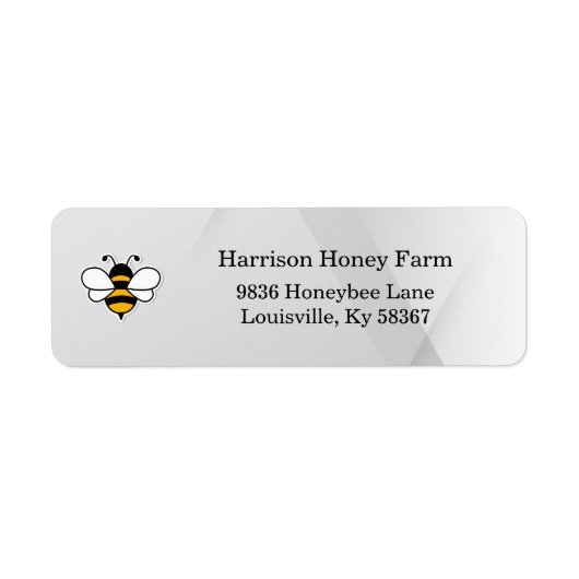 Étiquette Honey Business Return Address Label (Devant)
