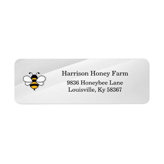 Étiquette Honey Business Return Address Label (Devant)