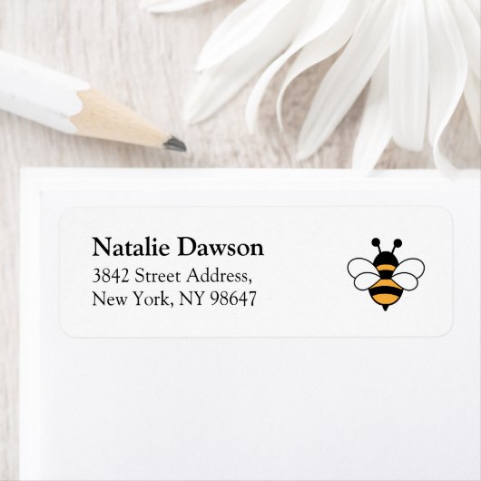 Étiquette Honey Business Return Address Label (En situation)