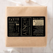 Étiquette Honey Hex 3-Panel Nutrition Facts & Infant Warning (En situation)