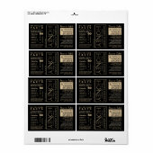 Étiquette Honey Hex 3-Panel Nutrition Facts & Infant Warning (Feuille entière)