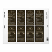 Étiquette Honey Nutrition bébé Avertissement & Bee Taille de (Feuille entière)