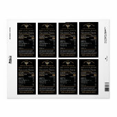 Étiquette Honey Nutrition bébé Avertissement & Bee Taille de (Feuille entière)