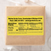 Étiquette Honey Nutrition Facts & Business Info Produit (En situation)