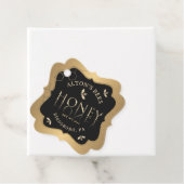 Étiquette Honeycomb d'abeilles d'or fantaisie sur  (En situation)