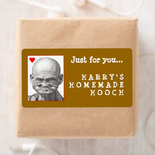 Étiquette Hooch fait maison (En situation)