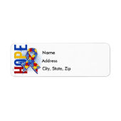 Étiquette Hope 2 Autisme (Devant)