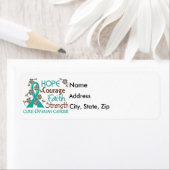 Étiquette Hope Courage Faith Force 3 Cancer de l'ovaire (En situation)