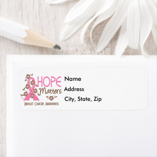 Étiquette Hope Matters 3 Cancer du sein (En situation)