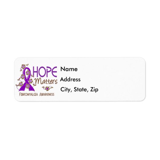 Étiquette Hope Matters 3 Fibromyalgie (Devant)
