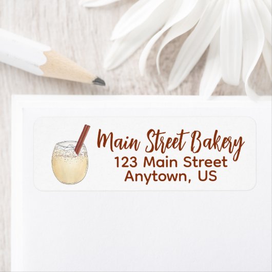 Étiquette Horchata Orxata Mexican Beverage Bakery Café (En situation)