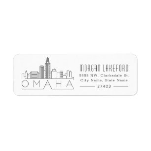 Étiquette Horizon stylisé d'Omaha Nébraska