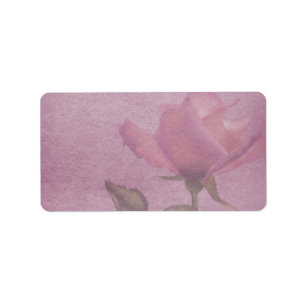 Étiquette horizontal moyen d'apothicaire de rose
