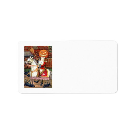 Étiquette Horseman Jack-o'-lantern Black Cat (Devant)