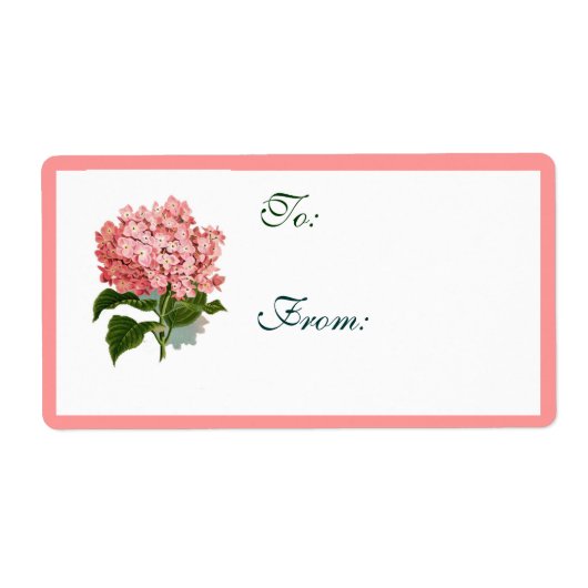 Étiquette Hortensia (Devant)