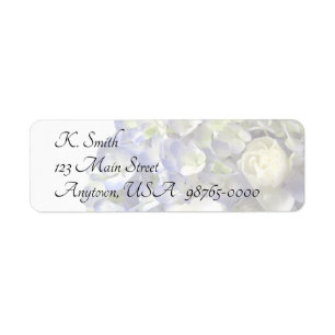 Étiquette Hortensia bleu mol personalizable
