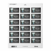 Étiquette Hortensias de pot de maçon de tableau | épousant (Feuille entière)