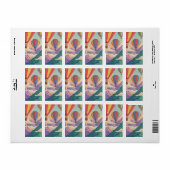 Étiquette Hot air balloon mountain adventure (Feuille entière)