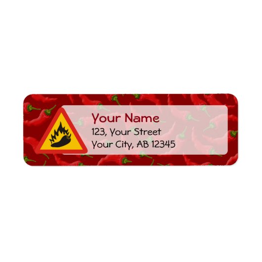 Étiquette Hot pepper danger (Devant)