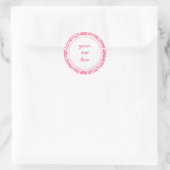 Étiquette Hot rose Girl Damask (Sac)
