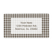Étiquette Houndstooth de Brown Combination par Shirley Taylo (Devant)