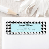 Étiquette Houndstooth élégant (En situation)