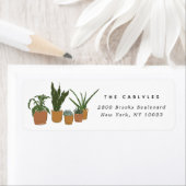 Étiquette House Plants Have Moved Illustrated Return Address (En situation)