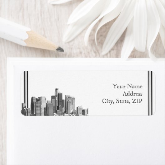 Étiquette Houston Destination Return Adresse (En situation)