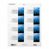 Étiquette Howling Wolf en nature (Feuille entière)