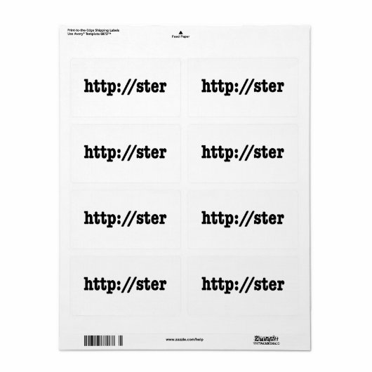 Étiquette http://ster / code html (Feuille entière)