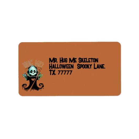 Étiquette Hug Me C'est Halloween (Devant)