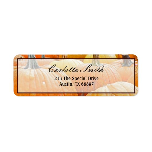 Étiquette Huile de Citrouille (Devant)