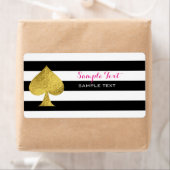 Étiquette Huile d'or Ace de pique (En situation)