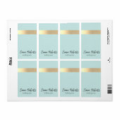 Étiquette Huile d'or de menthe Faux rustique (Feuille entière)