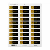 Étiquette Huile d'or festive (Feuille entière)