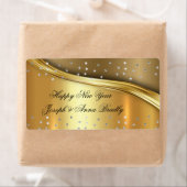 Étiquette Huile d'or, Joyeux Nouvel An Élégant (En situation)