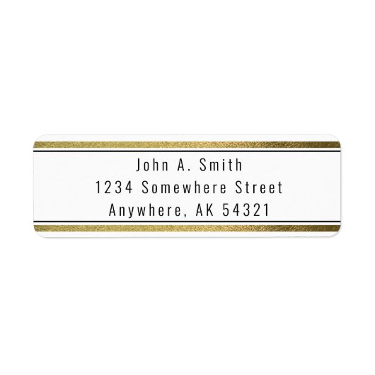 Étiquette Huile noire et or simple (Devant)