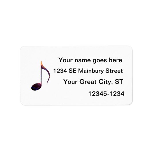 Étiquette huit notes nébuleuse 1 (Devant)