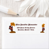 Étiquette Hula Dance Aloha avec Hibiscus (En situation)