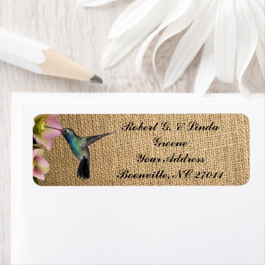 ÉTIQUETTE HUMMINGBIRD (En situation)