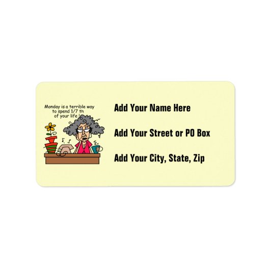 Étiquette Humour du lundi (Devant)