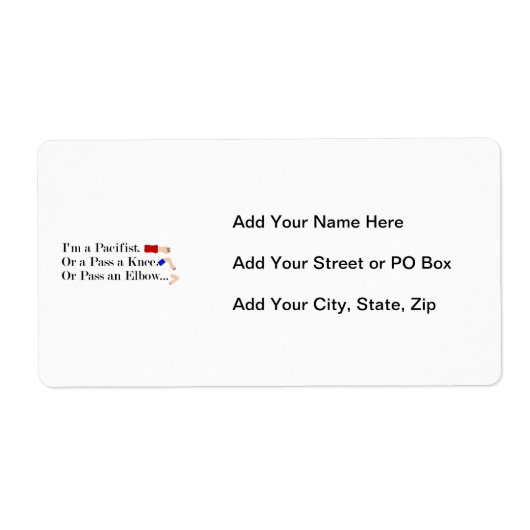 Étiquette Humour pacifiste mixed martial art (Devant)