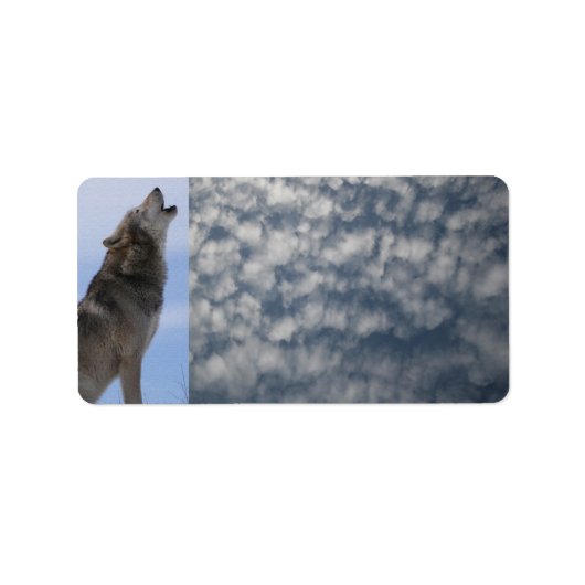 Étiquette Hurlement de loup et nuages (Devant)