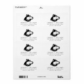 Étiquette Huskies du nord de l'Illinois (Feuille entière)