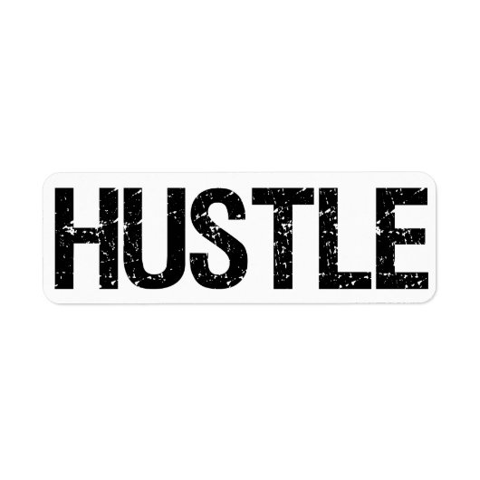 Étiquette Hustle (Devant)